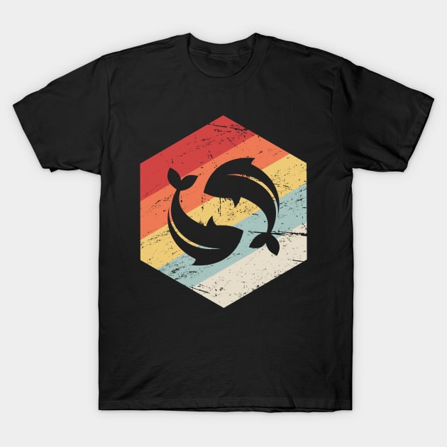 Pisces – Retro Astrology Zodiac Sign T-Shirt by MeatMan